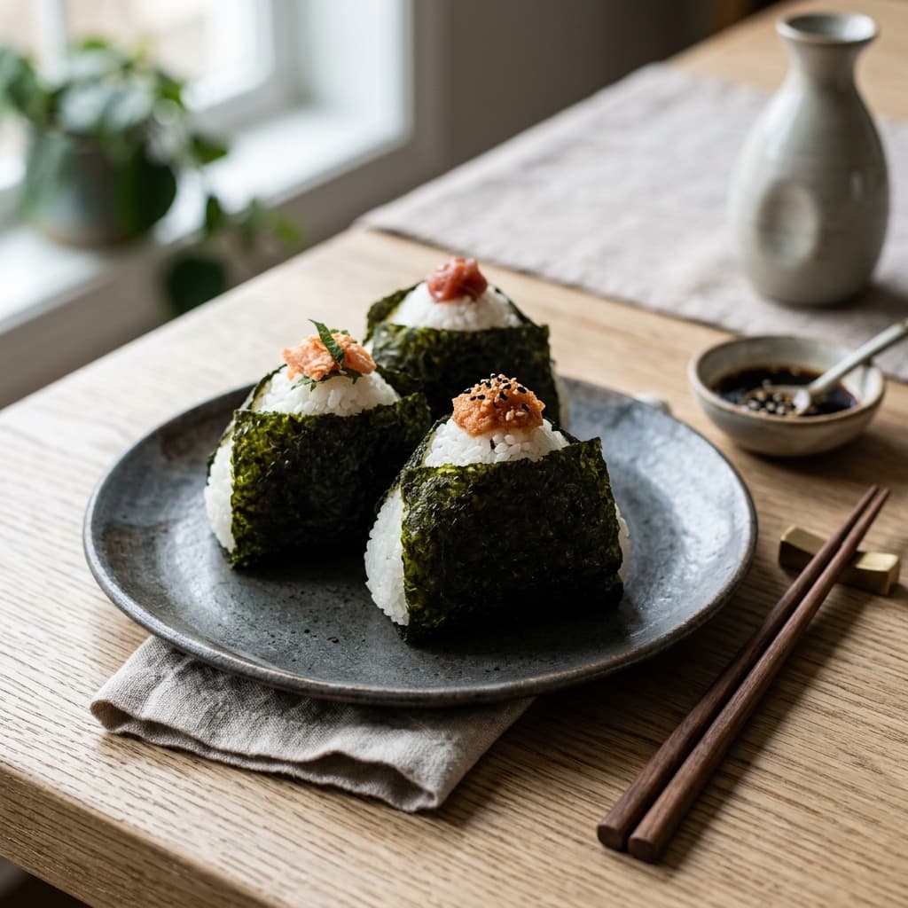 Japanese Onigiri wrapped in crispy nori